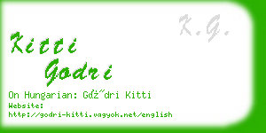 kitti godri business card