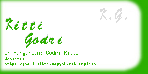 kitti godri business card
